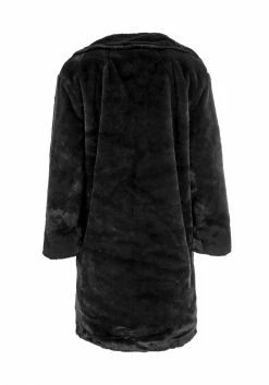 ORI1 Creature Oversized Fur Coat - Black