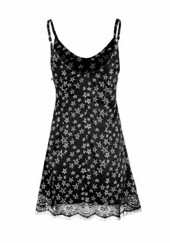 MET1 Dresses Hallow Lace Trim Slip Dress