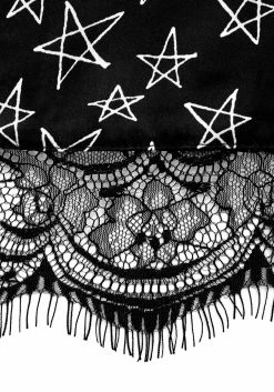 MET1 Dresses Hallow Lace Trim Slip Dress