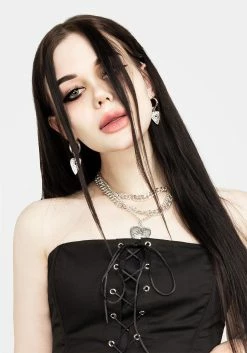 CHI1 MORTICIA LACE-UP CORSET Tops