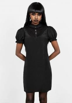 CHI1 Dresses SECRETS PINTUCK PANELLED MINI DRESS