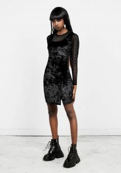 CHI1 Spectacle Velvet Bodycon Dress Dresses