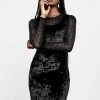 CHI1 Spectacle Velvet Bodycon Dress Dresses