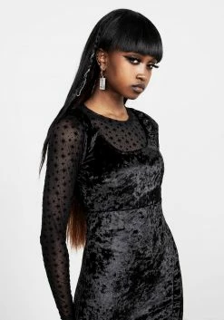 CHI1 Spectacle Velvet Bodycon Dress Dresses