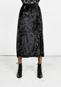 CHI1 MALEFIC LACE-UP PANEL SKIRT Bottoms