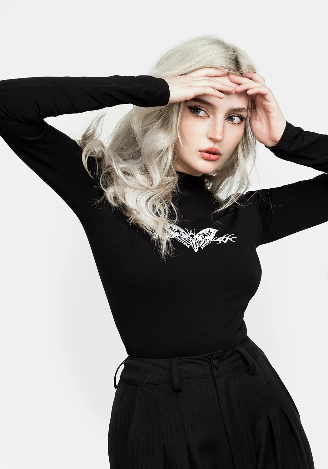 DDS1 Tops Morta High Neck Jersey Bodysuit 3 DDS1 Tops Morta High Neck Jersey Bodysuit