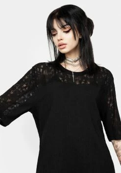 DDS1 Libertina Lace Panel Tee Tops