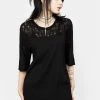 DDS1 Libertina Lace Panel Tee Tops