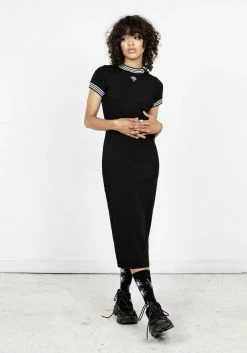 DDS1 Monica Side Split Midi Dress Dresses