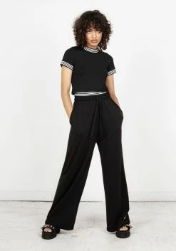 DDS1 Bottoms Monica Double Waistband Jersey Pants