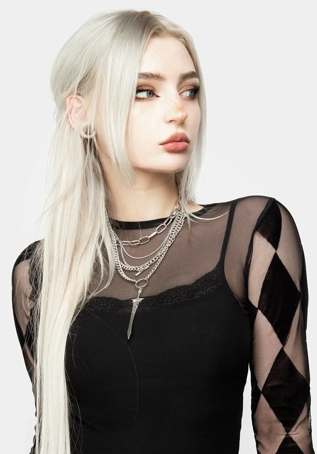 DDS1 Harleen Checkerboard Mesh Bodysuit 5 DDS1 Harleen Checkerboard Mesh Bodysuit