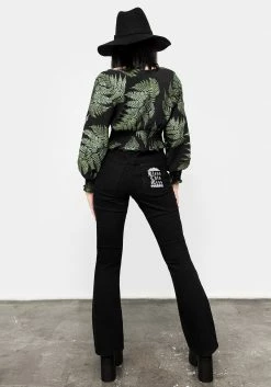 DEN1 Bless This Mess Denim Flares