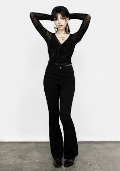 DEN1 Bless This Mess Denim Flares