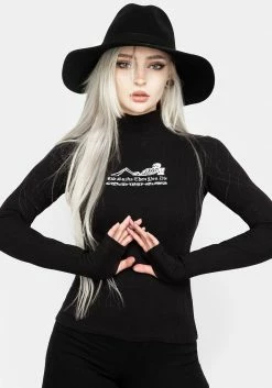 DMT1 Life Sucks High Neck Top