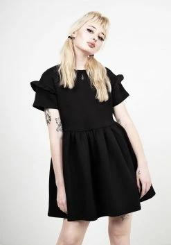 DMT1 Dresses Power Frill Sleeve Skater Dress