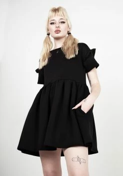 DMT1 Dresses Power Frill Sleeve Skater Dress