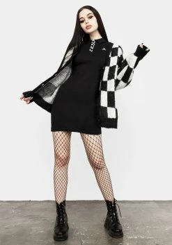 DMT1 Dresses Domino Skull Polo Dress