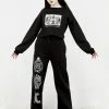 DMT1 Moonmantra Wide Leg Joggers Bottoms