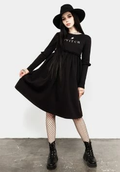 DMT1 Vvitch Ruffle Midi Skater Dress