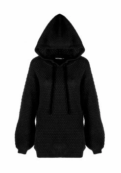 HIG1 Druid Knit Oversized Hoody Tops