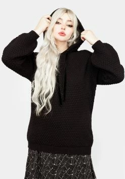 HIG1 Druid Knit Oversized Hoody Tops