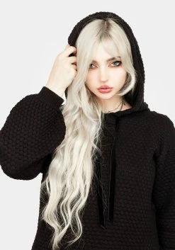 HIG1 Druid Knit Oversized Hoody Tops