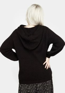 HIG1 Druid Knit Oversized Hoody Tops