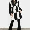 JAB1 Dreamtime Checkerboard Teddy Coat Outerwear
