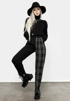 LVT1 Checkmate High Waist Tapered Trousers