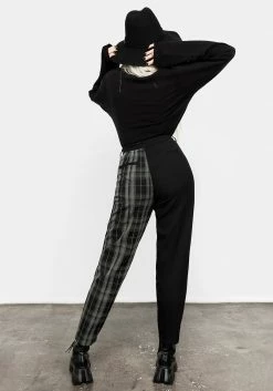 LVT1 Checkmate High Waist Tapered Trousers