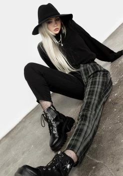 LVT1 Checkmate High Waist Tapered Trousers