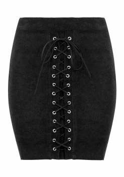 LVT1 Bottoms Carmilla Lace Up Mini Skirt