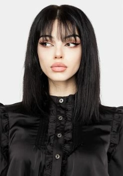 LVT1 Tops Obsession Pintuck Ruffle Blouse