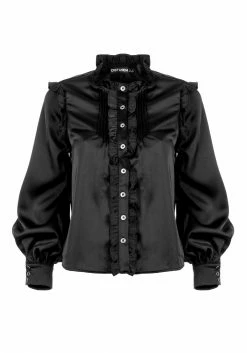 LVT1 Tops Obsession Pintuck Ruffle Blouse