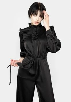 LVT1 Tops Obsession Pintuck Ruffle Jumpsuit