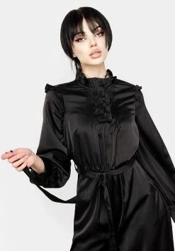 LVT1 Tops Obsession Pintuck Ruffle Jumpsuit