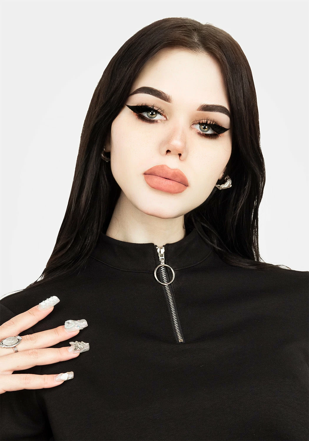 LVT1 Tops Decontrol Fishnet Sleeve Crop 4 LVT1 Tops Decontrol Fishnet Sleeve Crop