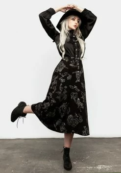 LVT1 Bottoms Zodiac Button Midi Skirt 13 LVT1 Bottoms Zodiac Button Midi Skirt