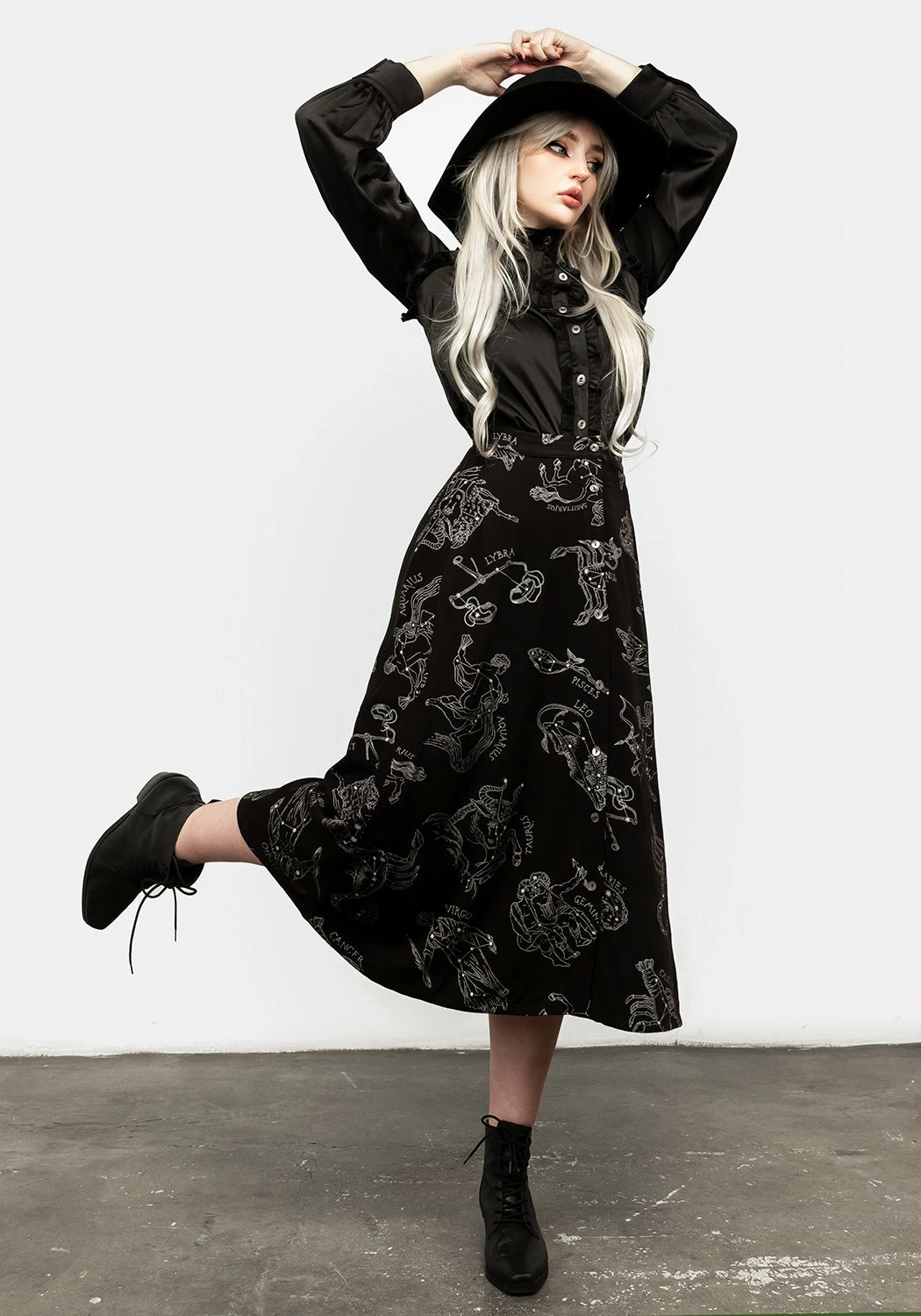 LVT1 Bottoms Zodiac Button Midi Skirt 5 LVT1 Bottoms Zodiac Button Midi Skirt