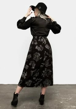 LVT1 Bottoms Zodiac Button Midi Skirt 15 LVT1 Bottoms Zodiac Button Midi Skirt