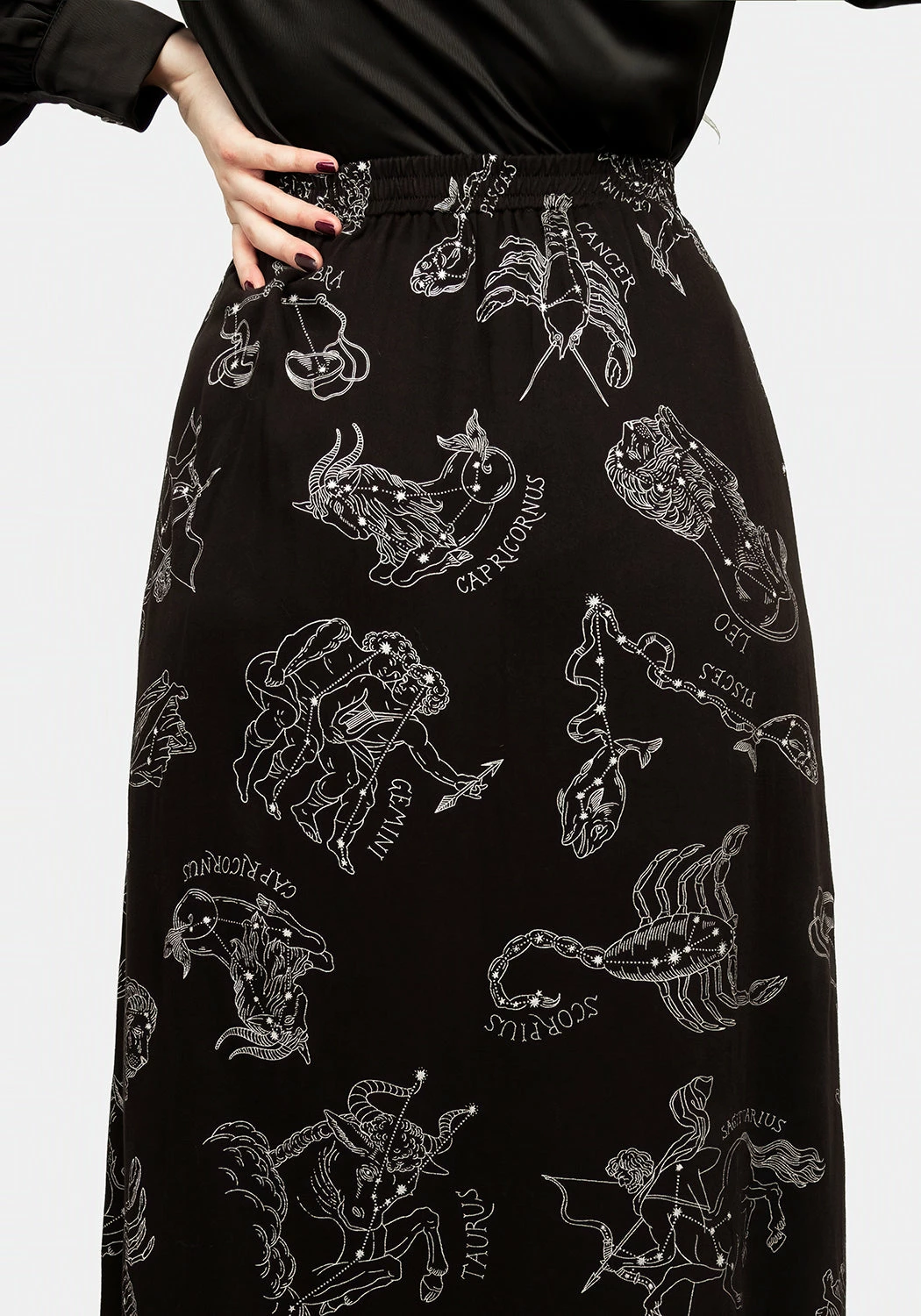 LVT1 Bottoms Zodiac Button Midi Skirt 4 LVT1 Bottoms Zodiac Button Midi Skirt