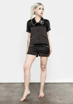 MET1 Tops LULLABY COLLARED PYJAMA TOP 12 MET1 Tops LULLABY COLLARED PYJAMA TOP