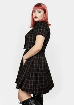 MET1 Bottoms Jinx Check Co Ord Skirt