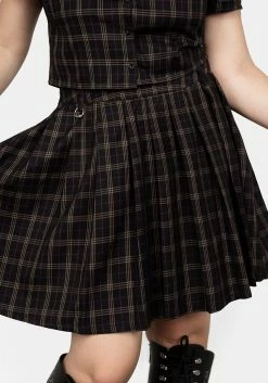 MET1 Bottoms Jinx Check Co Ord Skirt