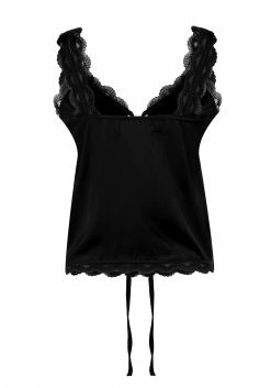 MET1 Tops SUCCUBUS SATIN LACE CAMI