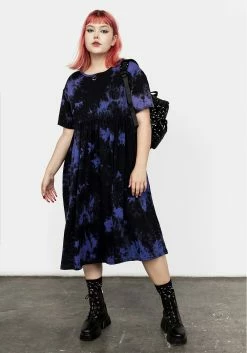 MET1 Purple Rain Midi Skater Dress