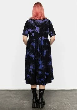 MET1 Purple Rain Midi Skater Dress