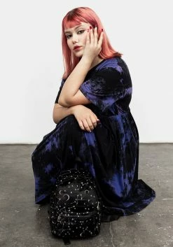 MET1 Purple Rain Midi Skater Dress