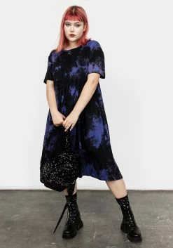 MET1 Purple Rain Midi Skater Dress