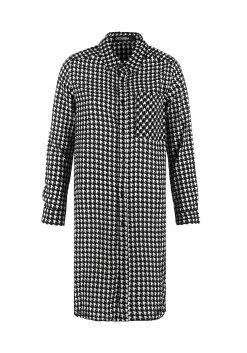 MET1 FATALE HOUNDSTOOTH SHIRT DRESS Dresses